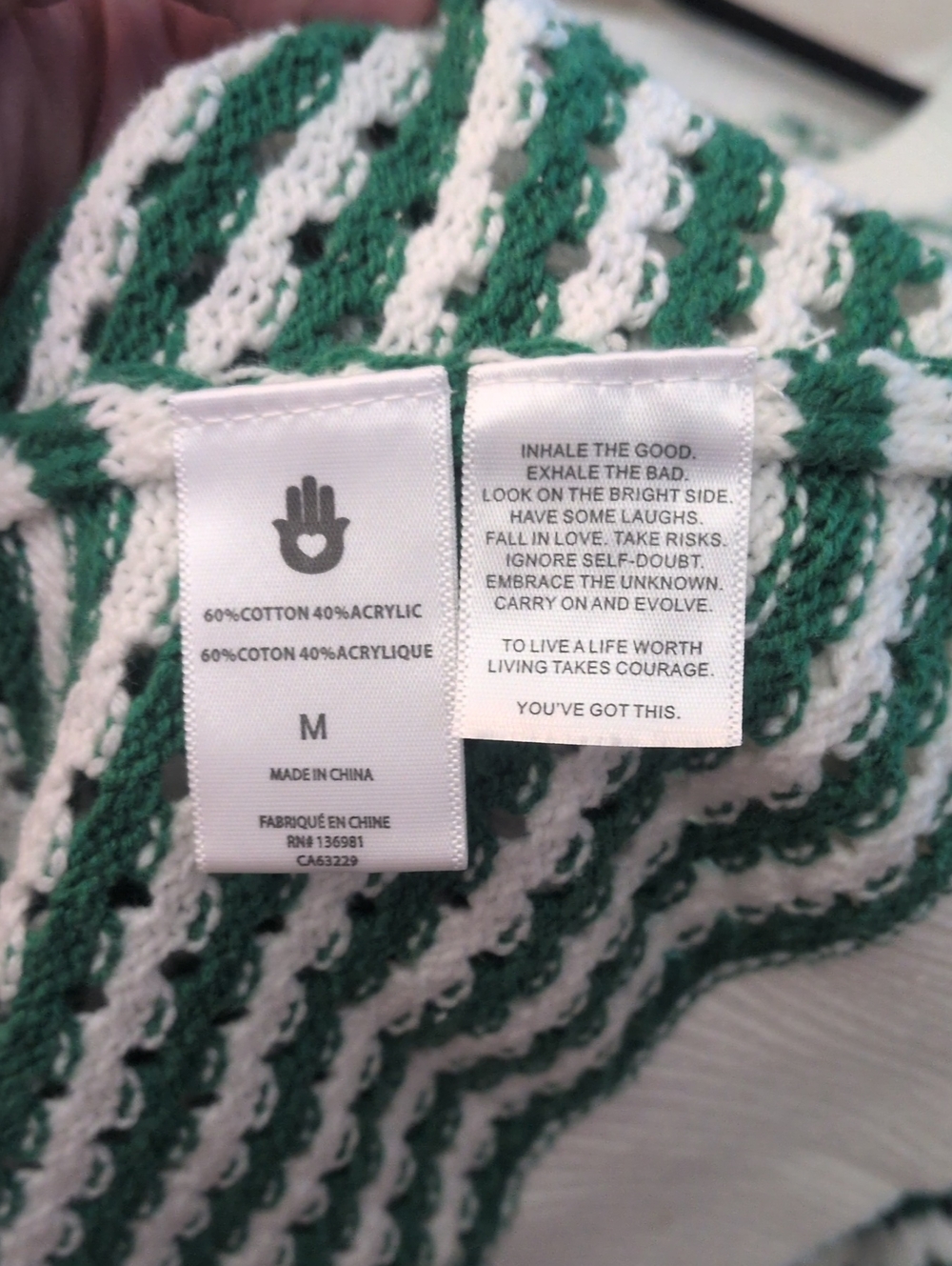 Spiritual Gangster Blake Stripe Crewneck Sweater Medium - Picture 6 of 8
